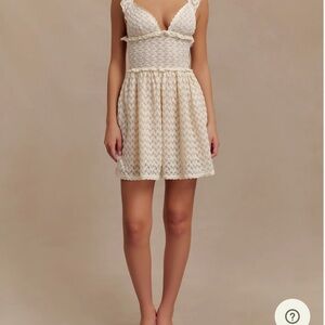 Elegant Cream Lace Dress